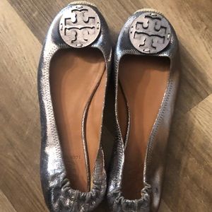 Tory Burch metallic flats